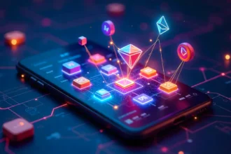 Beginner NFT guide visual showing digital ownership steps, blockchain technology, crypto wallets and marketplace tutorials