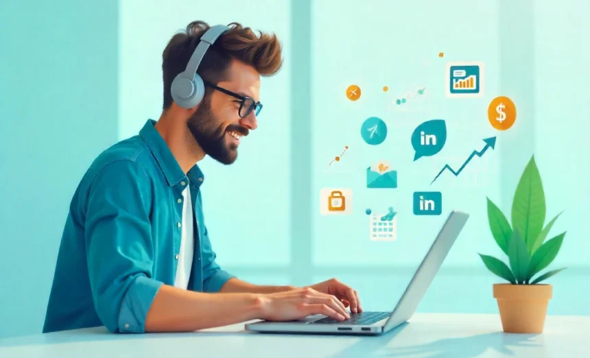 Budget marketing plan infographic showing small business digital marketing strategies and ROI growth charts