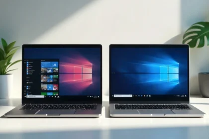 Chromebook vs Windows long term test comparison showing two laptops side by side after 2 years of real-world usage