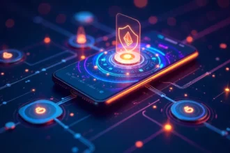 DeFi Wallet Safety guide 2025 - secure digital wallet with blockchain protection, cryptocurrency symbols and security locks