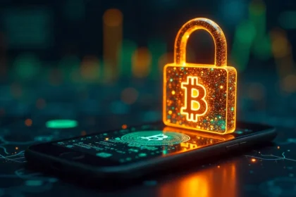 Professional crypto security guide image showing digital wallet protection and how to keep crypto safe in 2025