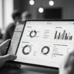 Lean Business Plan Template guide showing simple one-page business plan document on modern desk with business tools