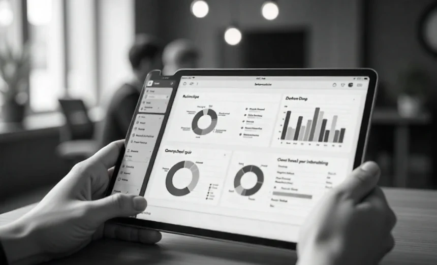Lean Business Plan Template guide showing simple one-page business plan document on modern desk with business tools