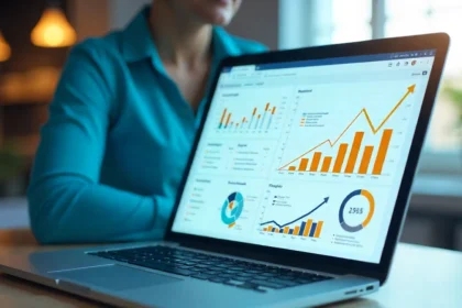 Scalable business plan 2025 dashboard showing growth charts, KPIs, financial forecasting and adaptive business strategies for startups