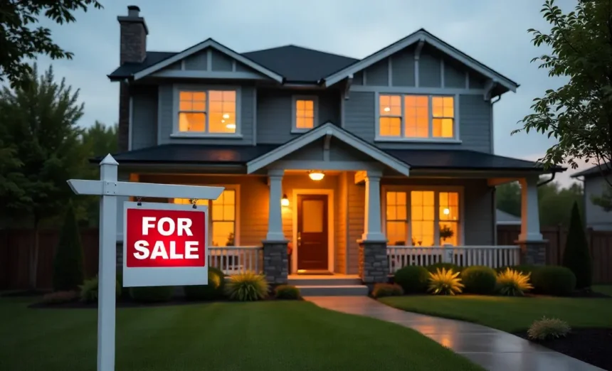 Modern house for sale 2025 with smart home features, beautiful landscaping and professional curb appeal selling house