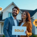 Student loans mortgage approval success - millennials buying first home with graduation cap and house keys in 2025