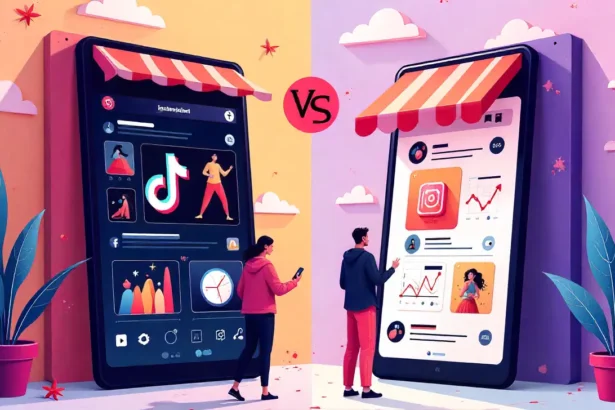 TikTok vs Instagram marketing platforms comparison for small business digital marketing strategies 2025