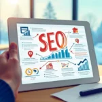 Local SEO Tips 2025 infographic showing Google Business Profile optimization, reviews, maps & mobile search strategies